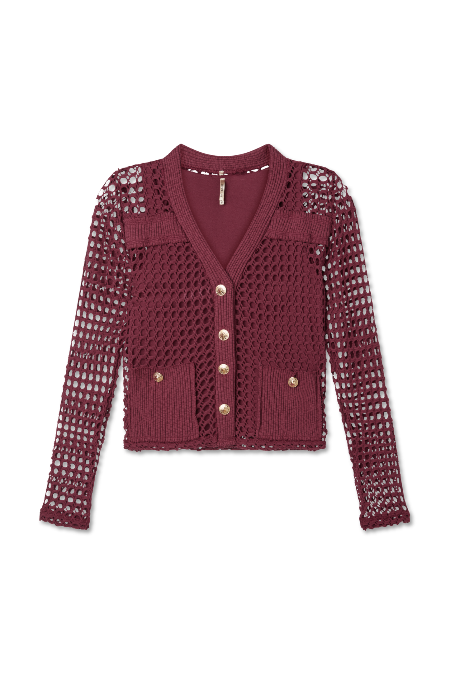 V Neck Crochet Cardigan