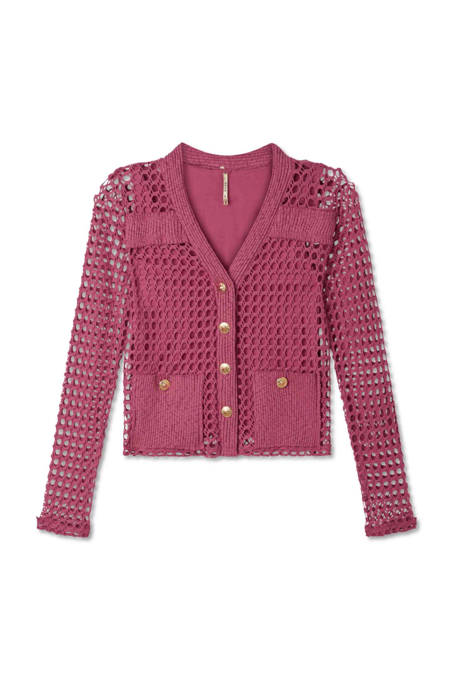 V Neck Crochet Cardigan