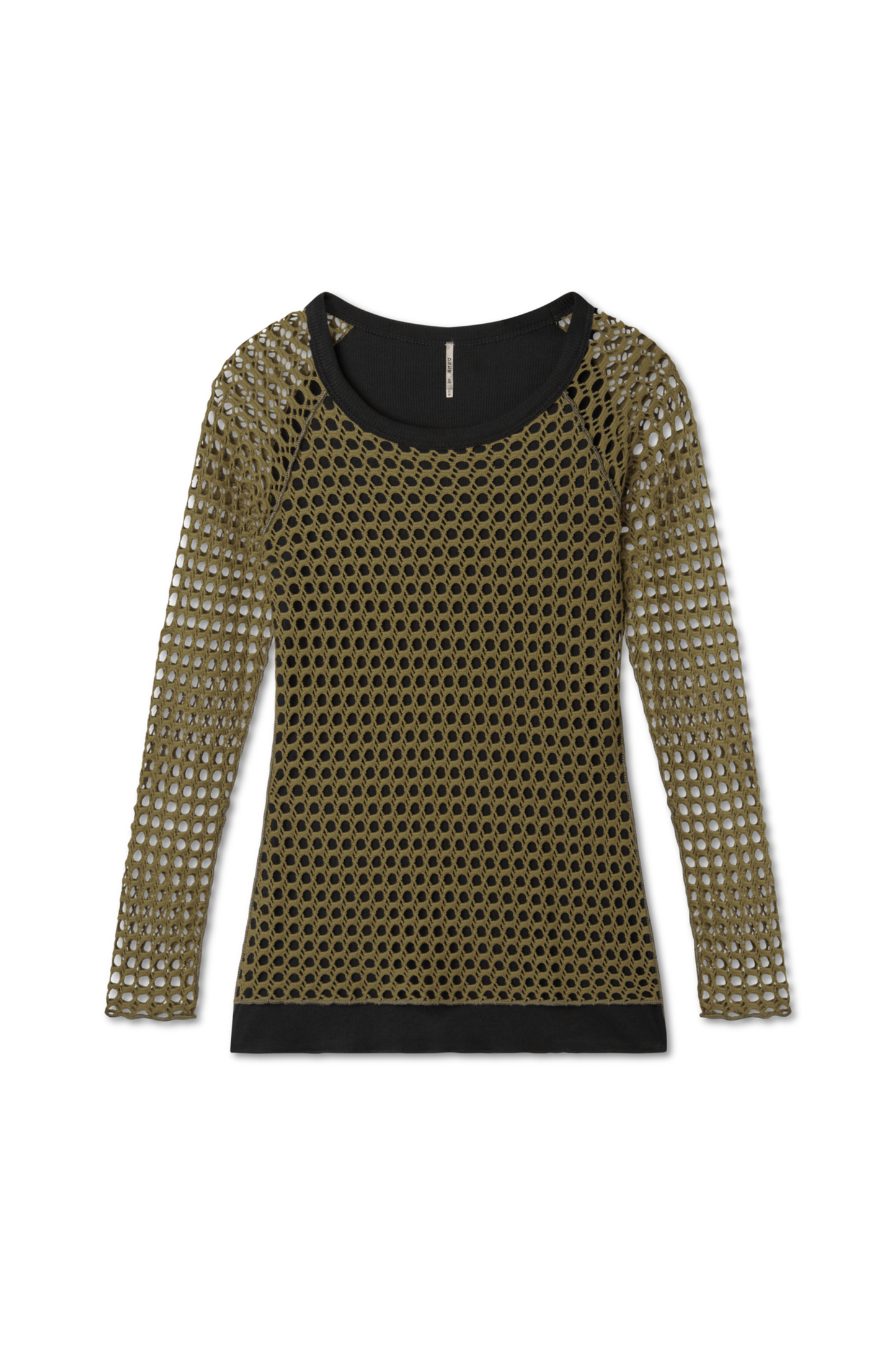 Long Sleeve Crochet Front Top