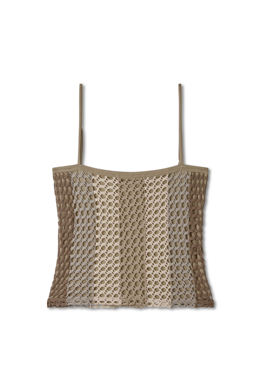 Color Block Crochet Cami