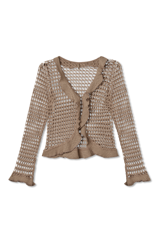 Crochet Ruffle Cardigan