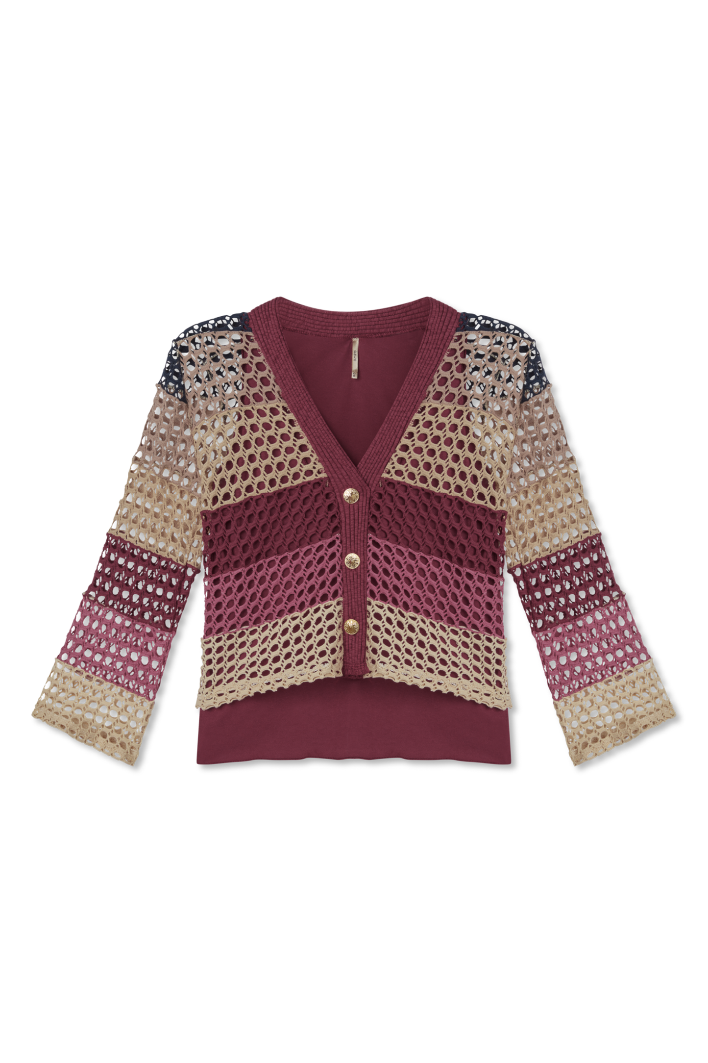 Crochet Color Block Cardigan
