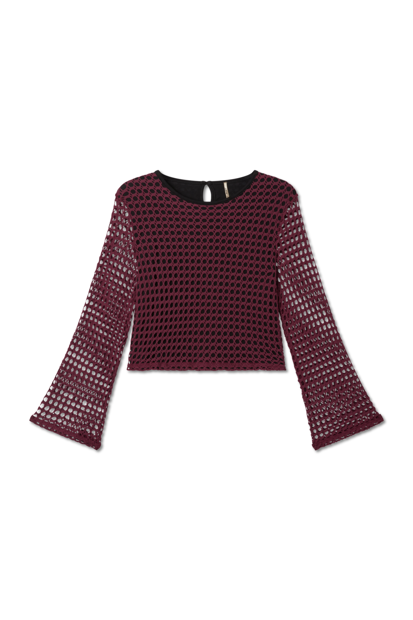 Bell Sleeve Crochet Crop Top